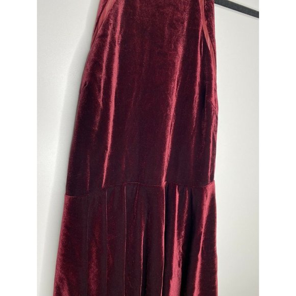 Silence + Noise Dress Size M Crushed Velvet Mesh Halter Mini High Neck Women's - Picture 7 of 7
